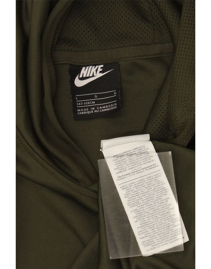 Pulover Nike pentru băieți 12-13 ani, mare, kaki, poliester