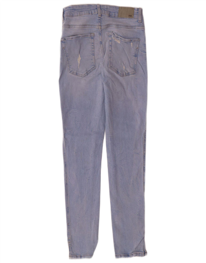 Blugi skinny dama Zara EU 36 XS W26 L27 Albastru Bumbac Modern