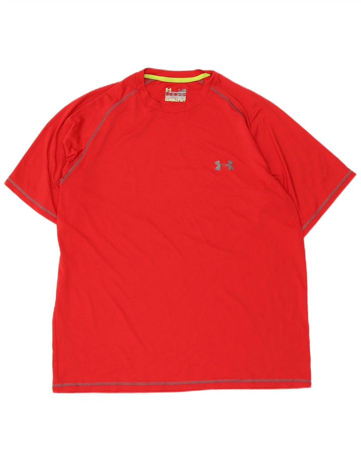 Tricou pentru bărbați UNDER ARMOUR Heat Gear Top mare poliester roșu