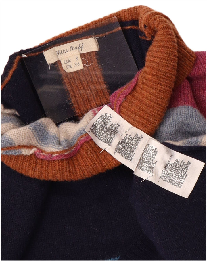 WHITE STUFF Pulover cu gât țestoasă pentru femei UK 8 Mic Multicolor