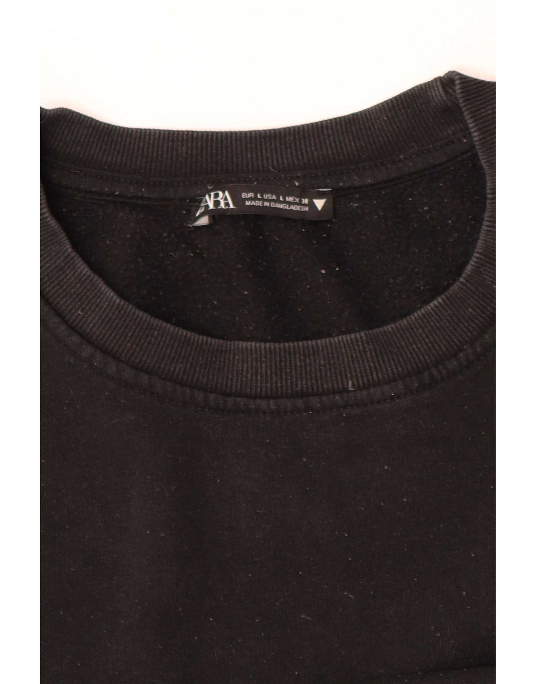 Pulover Oversized Crop pentru Damă Zara UK 14 Large Negru