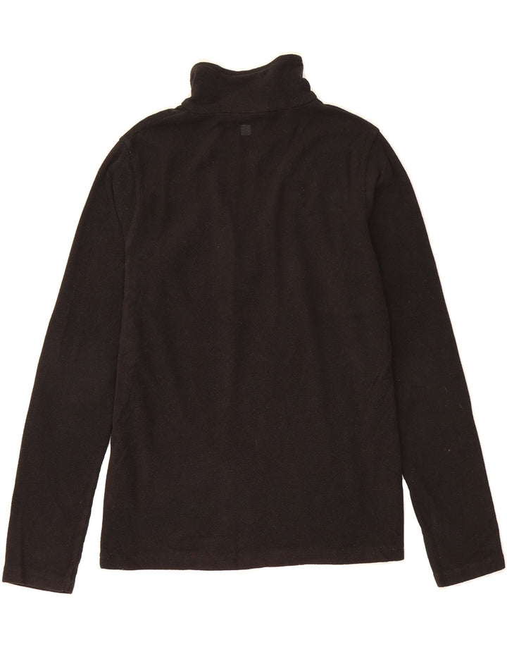MOUNTAIN WAREHOUSE Womens Zip Neck Fleece Jumper UK 14 Medium Black Vintage Mountain Warehouse and Second-Hand Mountain Warehouse from Messina Hembry 