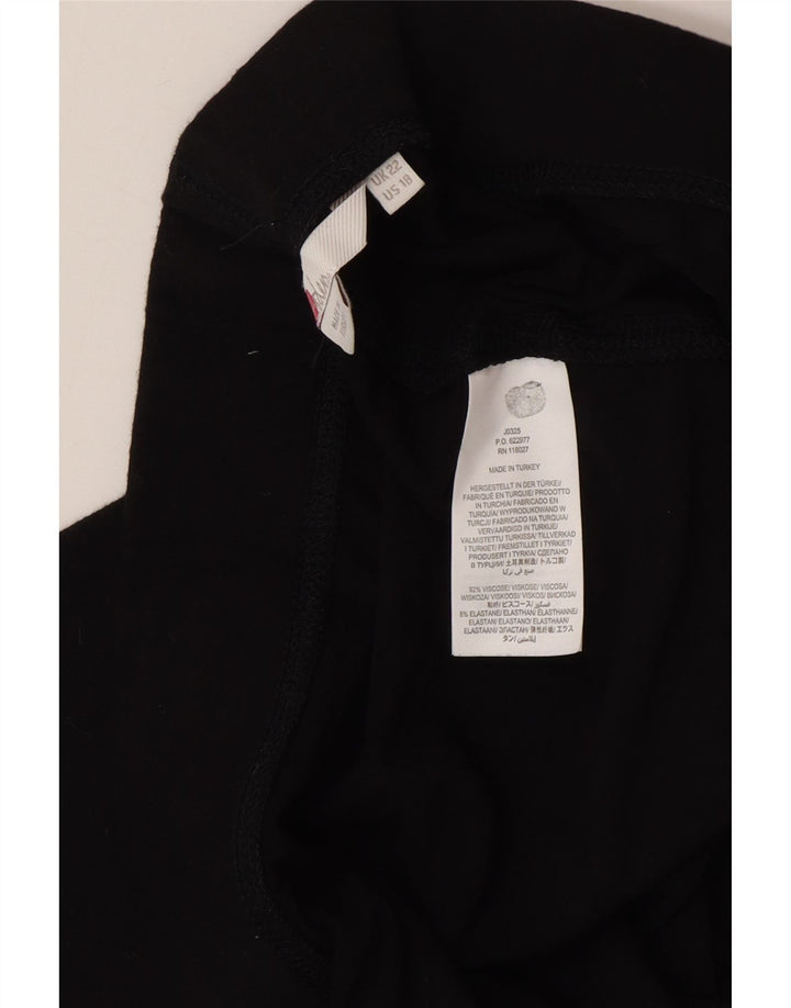 Leggings pentru femei Marks & Spencer UK 22 3XL Viscoză neagră