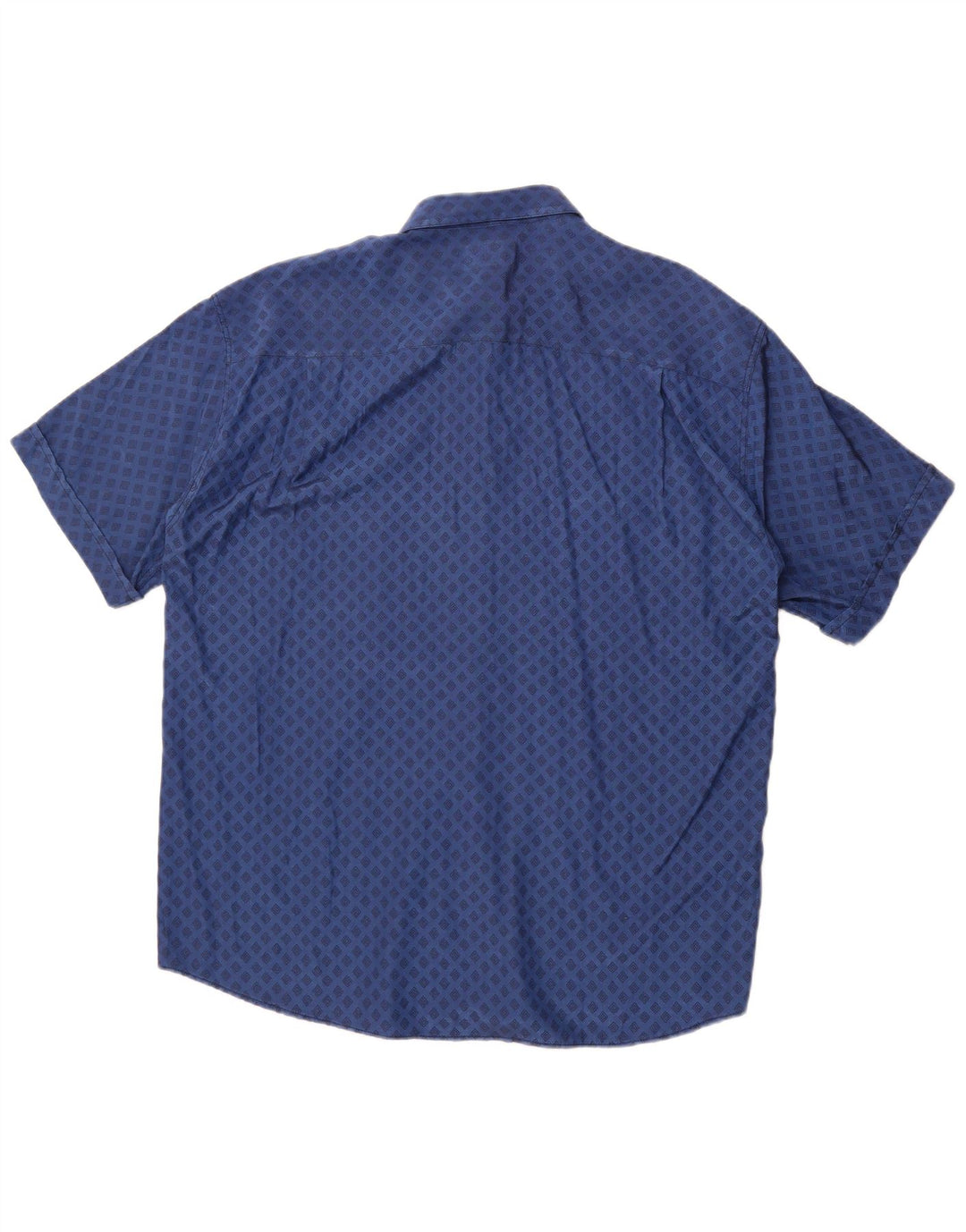 Cămașă Raybest pentru bărbați cu mânecă scurtă XL Bleumarin Geometric Viscoză