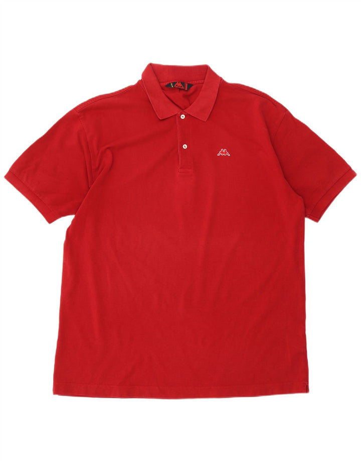 Cămașă polo pentru bărbați Kappa 3XL bumbac roșu
