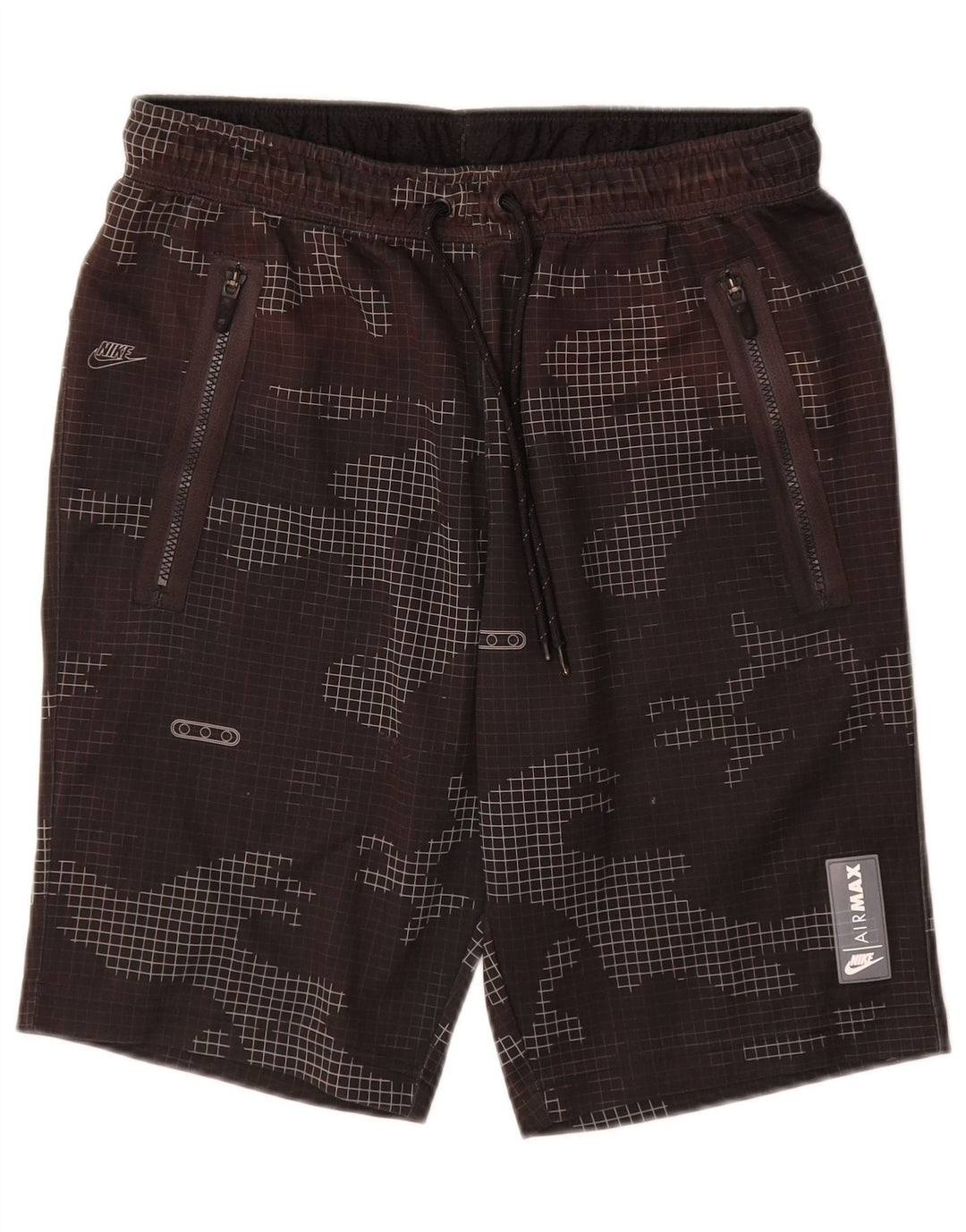 Pantaloni scurți sport Nike pentru bărbați, medii W32 L10, poliester de camuflaj negru
