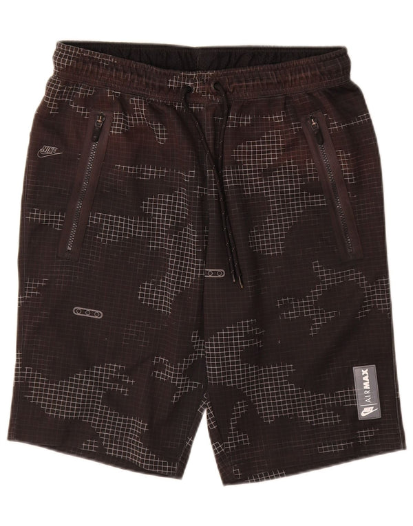 Pantaloni scurți sport Nike pentru bărbați, medii W32 L10, poliester de camuflaj negru