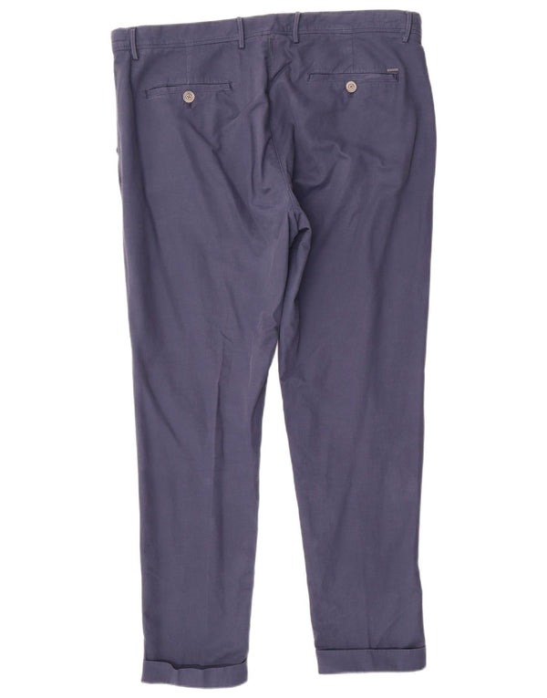 Pantaloni chino conici pentru bărbați MASSIMO DUTTI EU 48 XL W38 L30 bleumarin