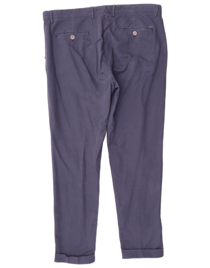 Pantaloni chino conici pentru bărbați MASSIMO DUTTI EU 48 XL W38 L30 bleumarin