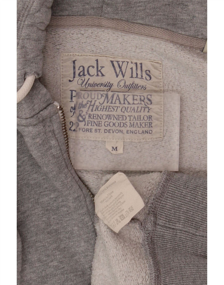 Pulover Jack Wills pentru bărbați, cu fermoar grafic, bumbac, gri mediu