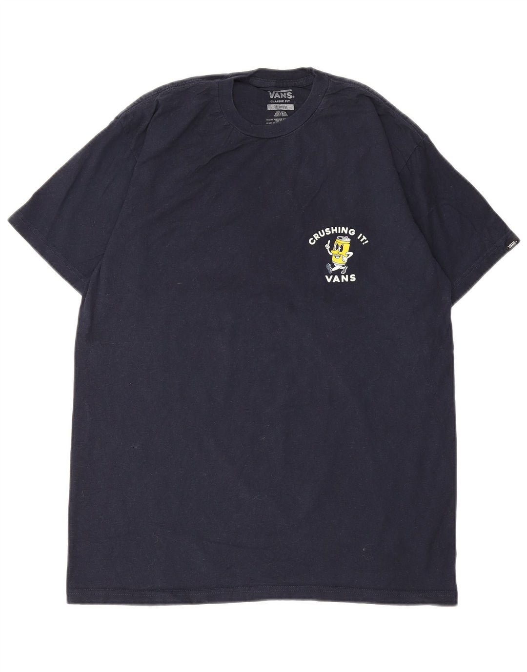 Tricou grafic pentru bărbați Vans Classic Fit Top mediu din bumbac bleumarin