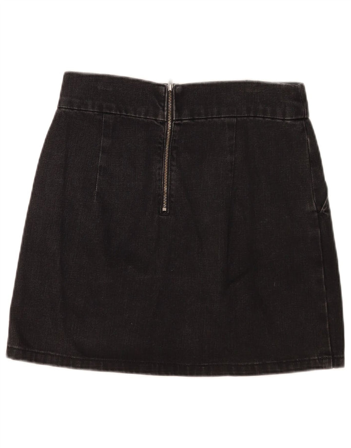 Fusta mini denim Topshop pentru femei W28 bumbac negru mediu