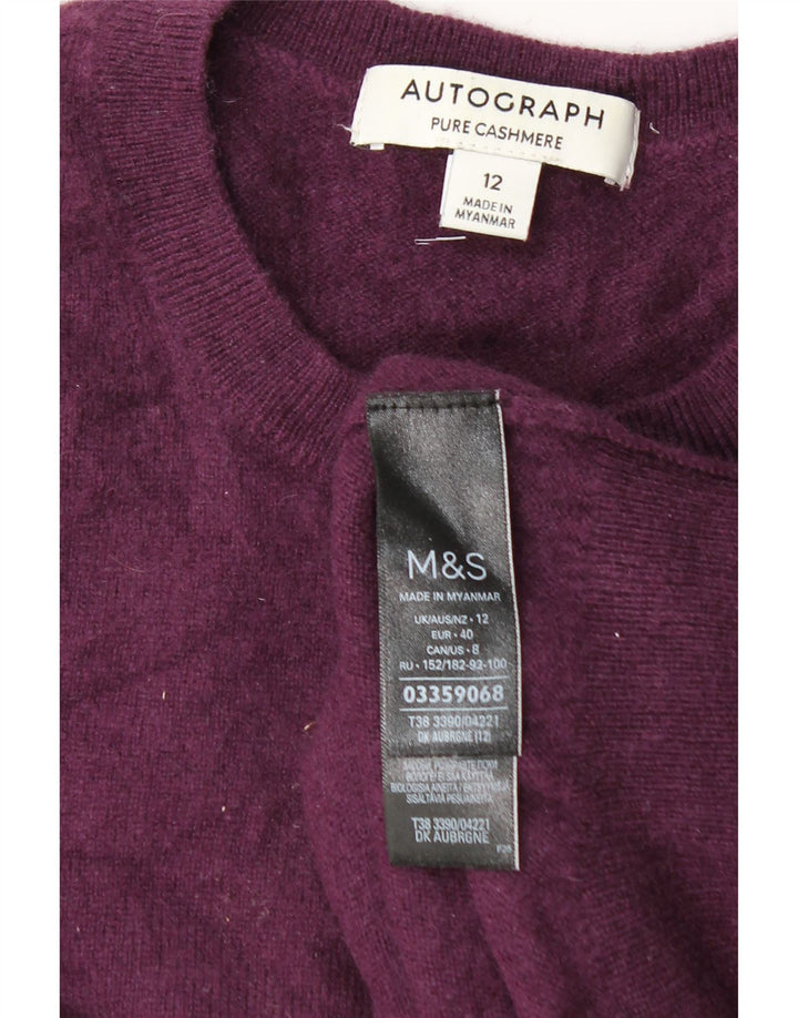 Pulover pentru femei Marks & Spencer cu decolteu triplu UK 12 Violet mediu