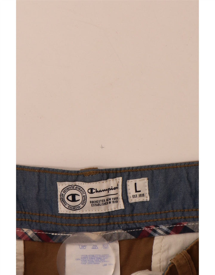 Pantaloni scurți cargo pentru bărbați CHAMPION, mari W36, bumbac, bej