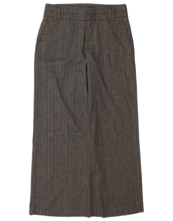 Stefanel Pantaloni Casual Femei Cu Picior Lat EU 34 XS L25 L28 Maro Dungat