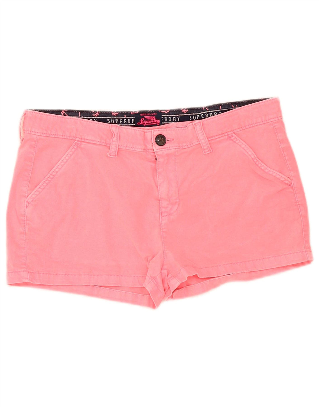 Pantaloni caldi pentru femei Superdry W34, bumbac roz mare