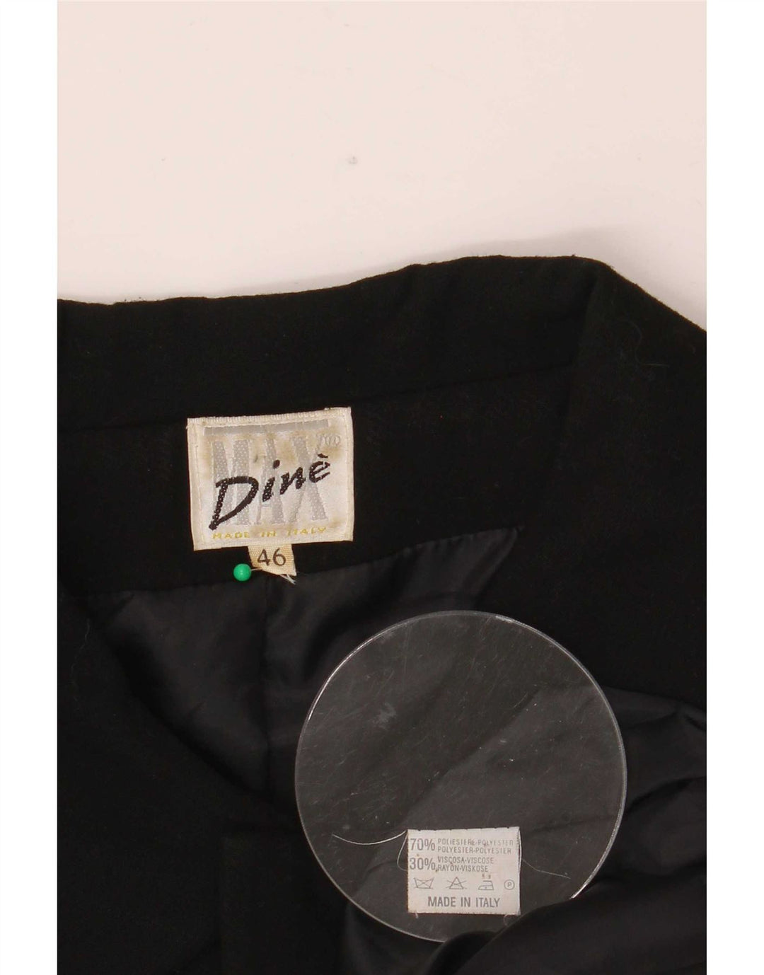 Max Dine Womens Crop Bomber Jacket IT 46 Large Black Polyester