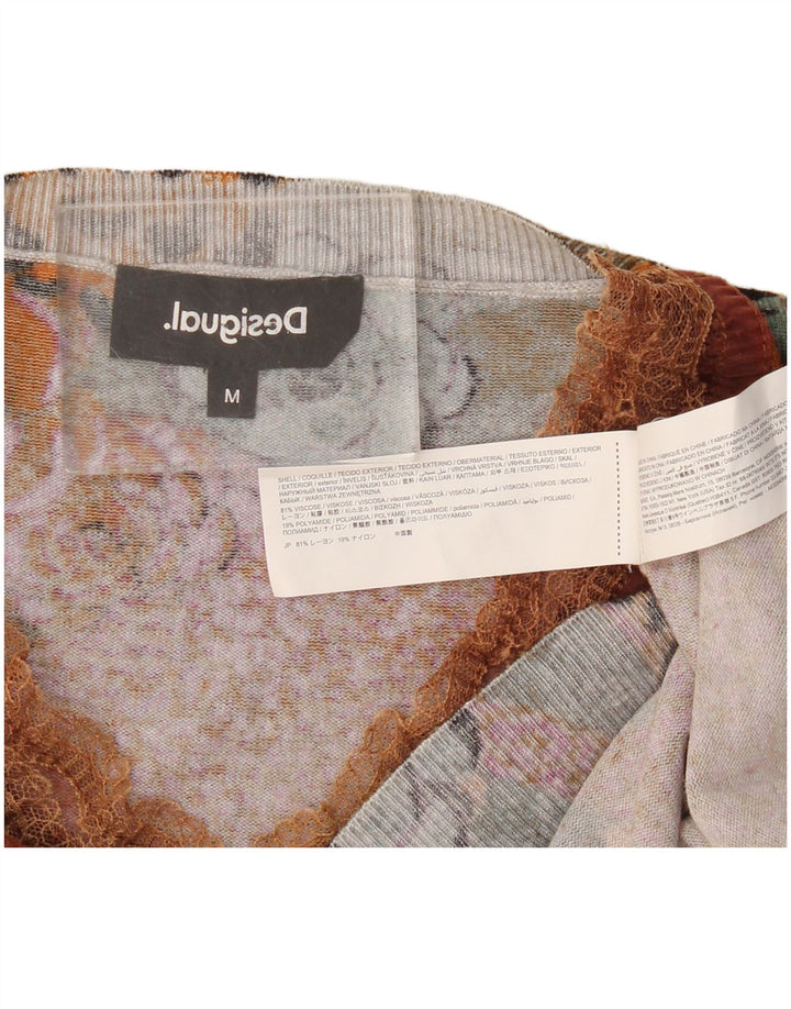 Pulover cu decolteu în V Desigual pentru femei UK 14 Medium Multicolor