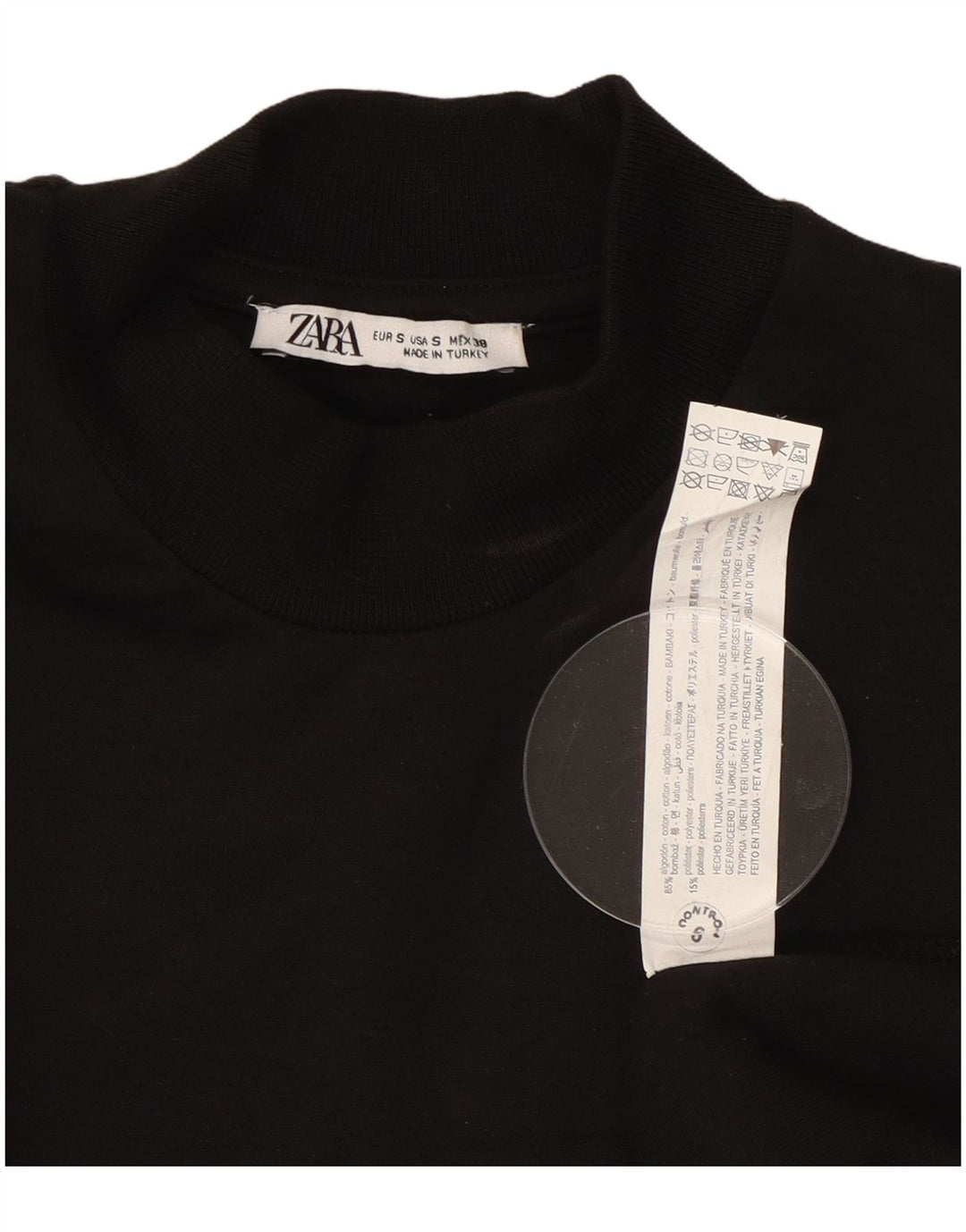 Pulover pentru bărbați Zara, bumbac mic, negru