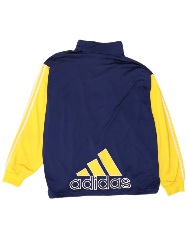 Jachetă de top pentru trening cu grafică Adidas pentru bărbați Marea Britanie 48/50 XL, bleumarin, color block