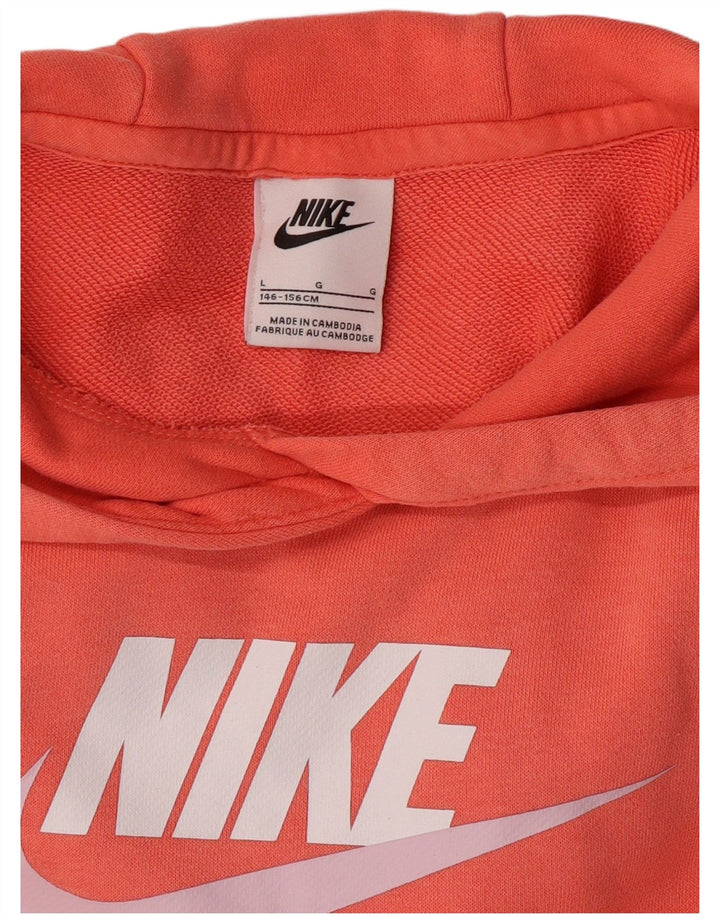 Pulover NIKE Crop Graphic pentru fete, 12-13 ani, mare bumbac roz