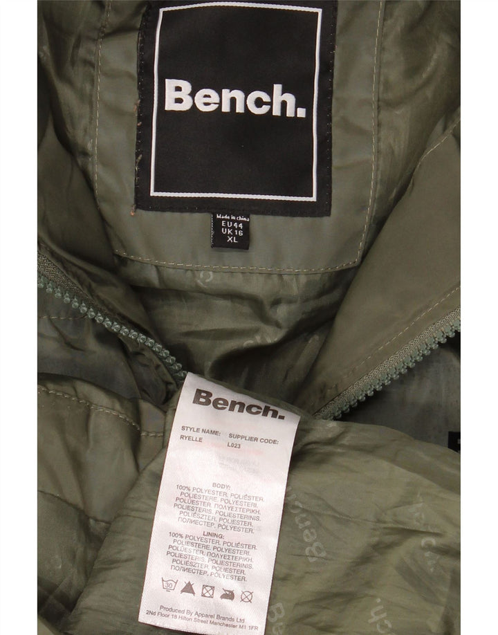 Palton supradimensionat cu glugă pentru femei Bench UK 16 Poliester kaki mare