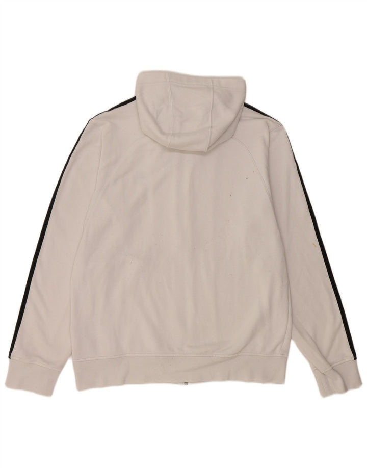Pulover Adidas pentru bărbați Graphic Zip, bumbac alb mediu