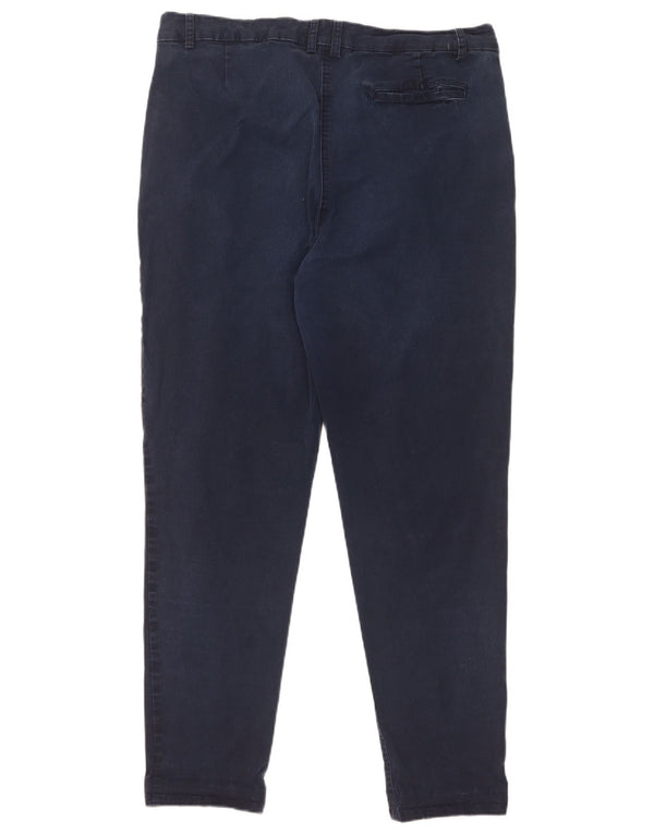 Laura Ashley Pantaloni chino subțiri pentru femei UK 14 Large W34 L28 Bleumarin