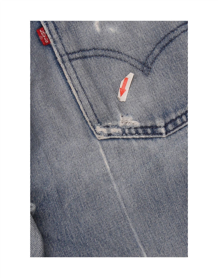 Blugi drepți distressed pentru femei Levi's W28 L32 Bumbac albastru