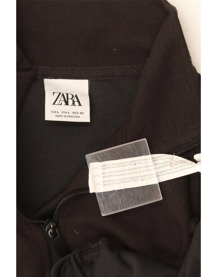Jachetă de trening pentru femei Zara UK 16 Poliester negru mare