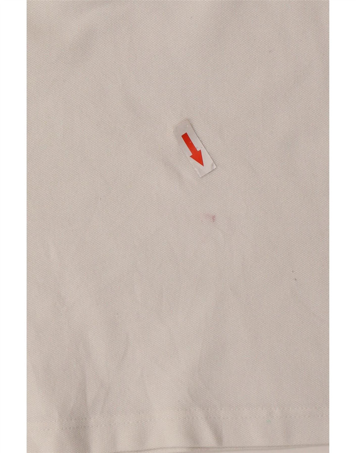 Fred Perry Tricou polo pentru femei UK 12, bumbac alb mediu