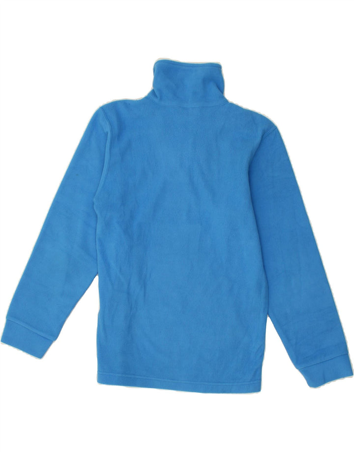 CHAMPION Boys Zip Neck Fleece Jumper 11-12 Years Large Blue Polyester Vintage Champion and Second-Hand Champion from Messina Hembry 