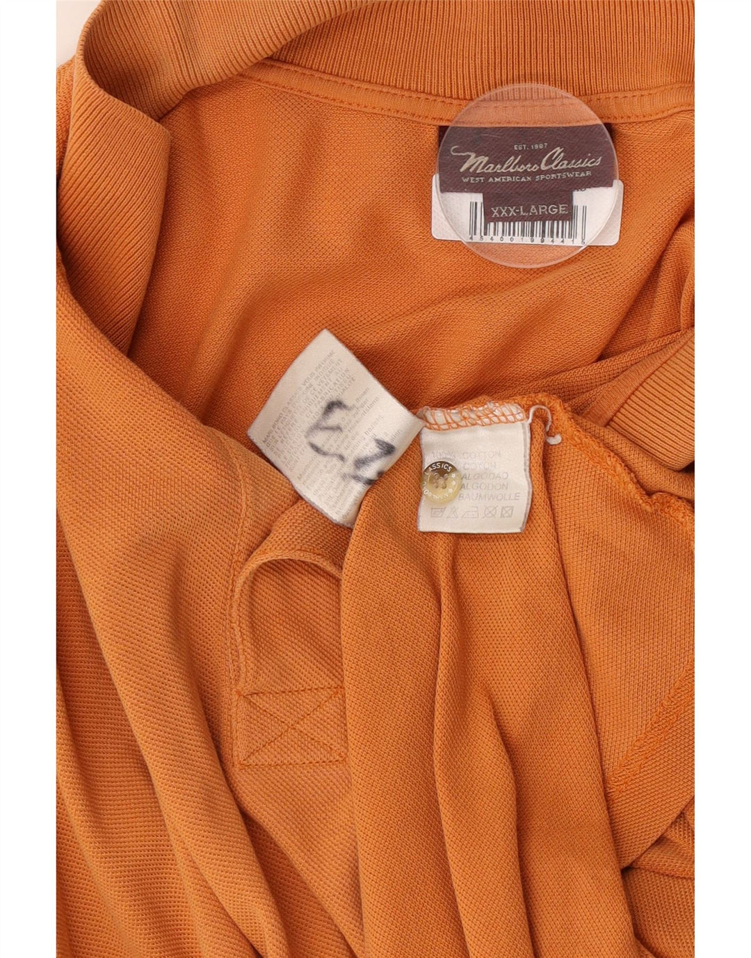 Tricou polo Marlboro Classics pentru bărbați 3XL bumbac portocaliu