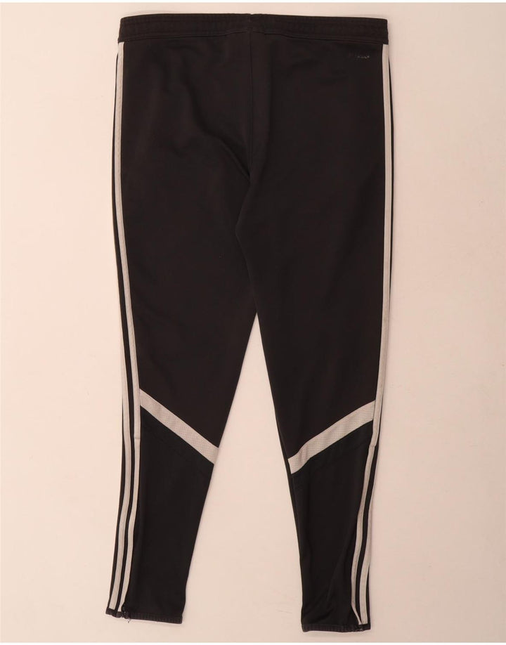 Pantaloni de trening Adidas Climalite pentru bărbați, negru, poliester color block