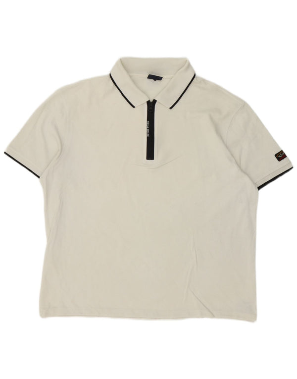 Cămașă polo pentru bărbați Paul & Shark XL, bumbac cu dungi albe