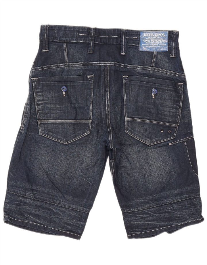 Pantaloni scurți din denim cargo Jack & Jones pentru bărbați, mediu W32, bumbac bleumarin