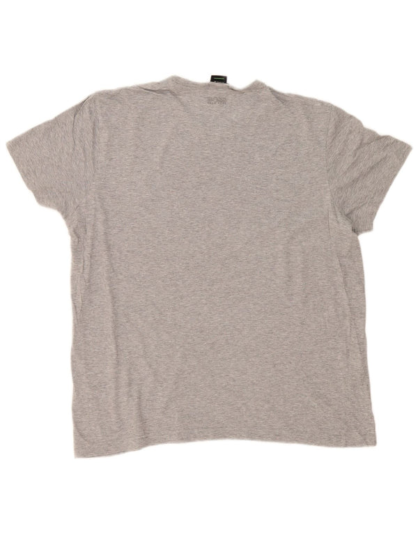 Tricou grafic Hugo Boss pentru bărbați, cu croială normală, de mare, din bumbac gri