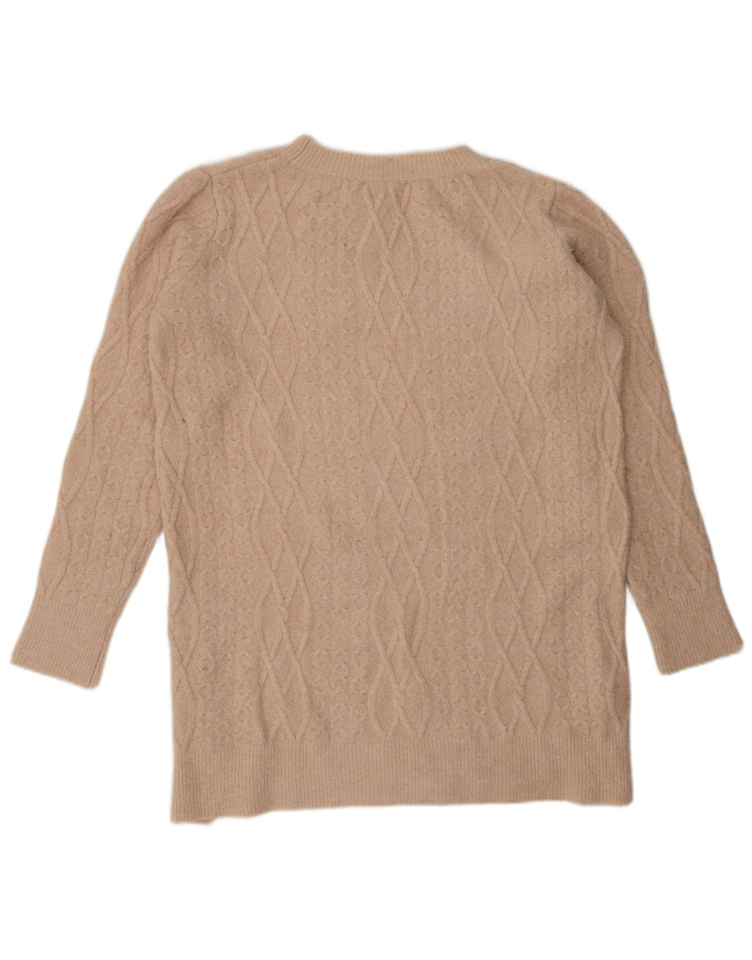 Pulover pentru damă Zara, cu paragate, cu gât crew, UK 14 Bej mediu