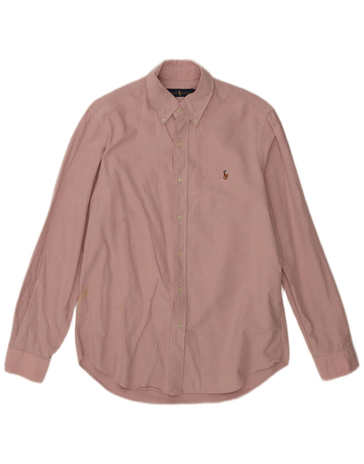 Cămașă pentru bărbați Ralph Lauren, bumbac roz mediu
