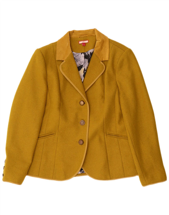 Sacou blazer pentru femei Joe Browns cu 3 nasturi UK 16 Lână mare kaki