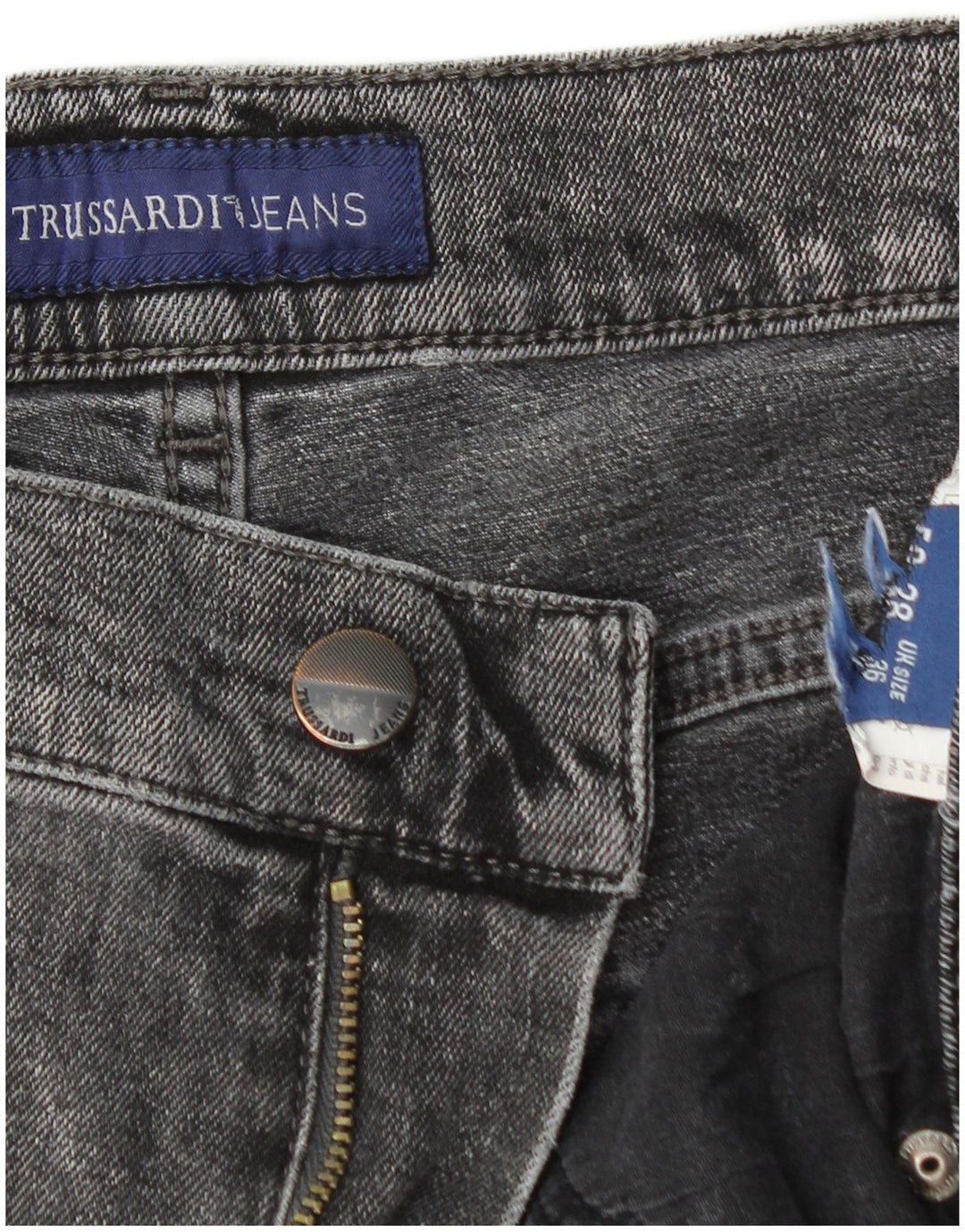 Trussardi Blugi Slim pentru bărbați IT 50 Large W36 L35 Gri
