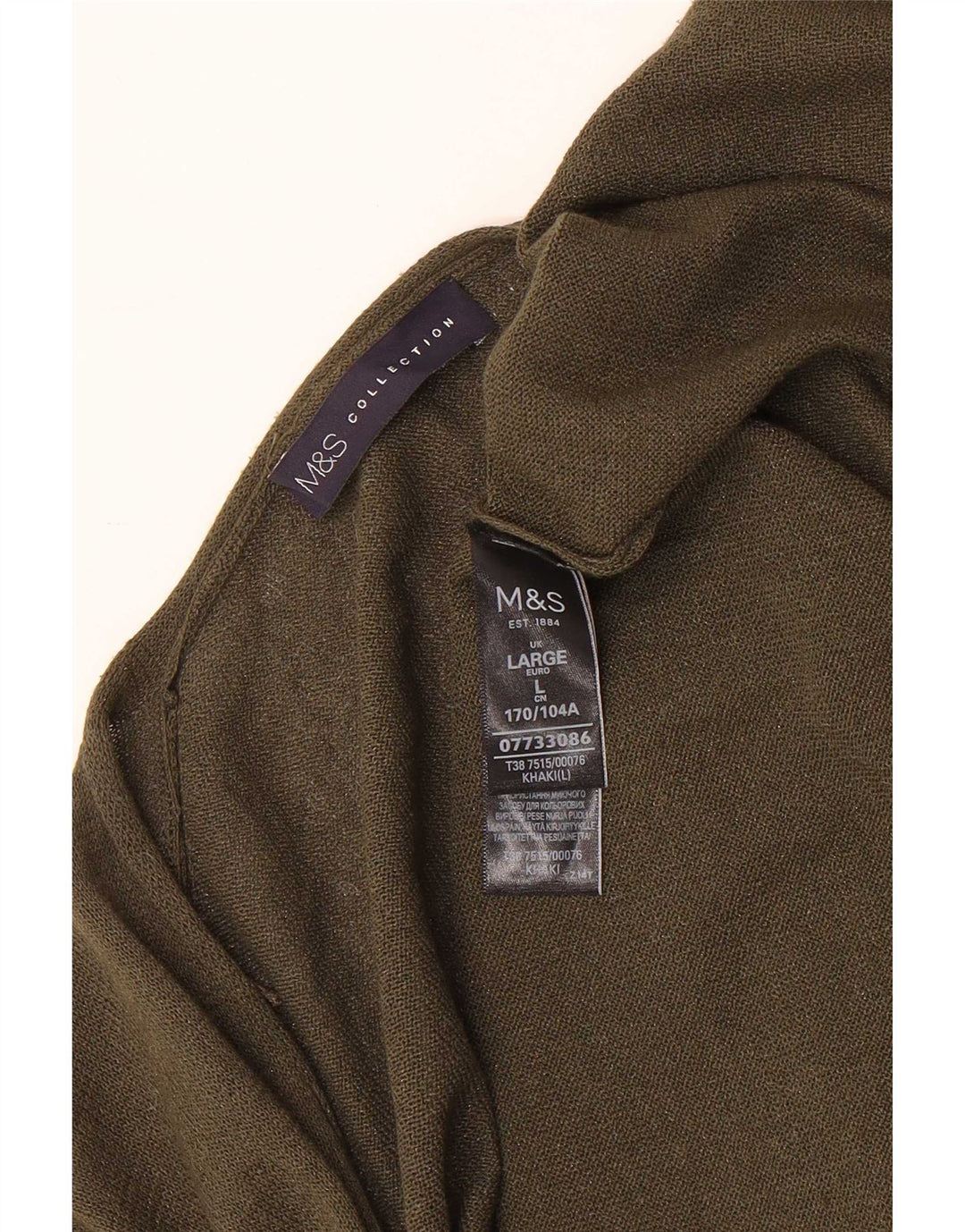 Pulover cardigan deschis pentru femei Marks & Spencer UK 16 mare kaki