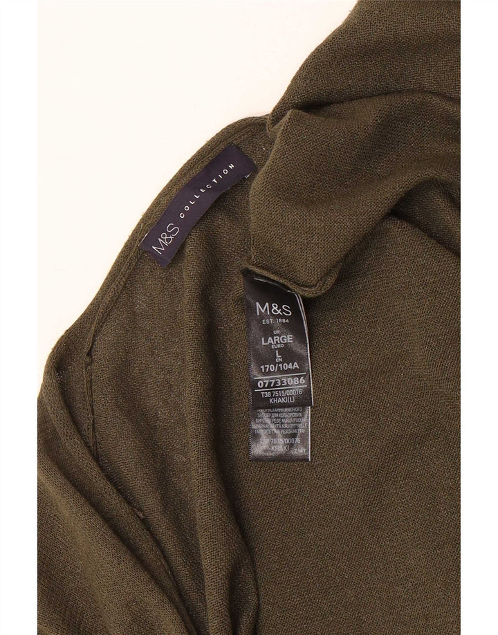 Pulover cardigan deschis pentru femei Marks & Spencer UK 16 mare kaki
