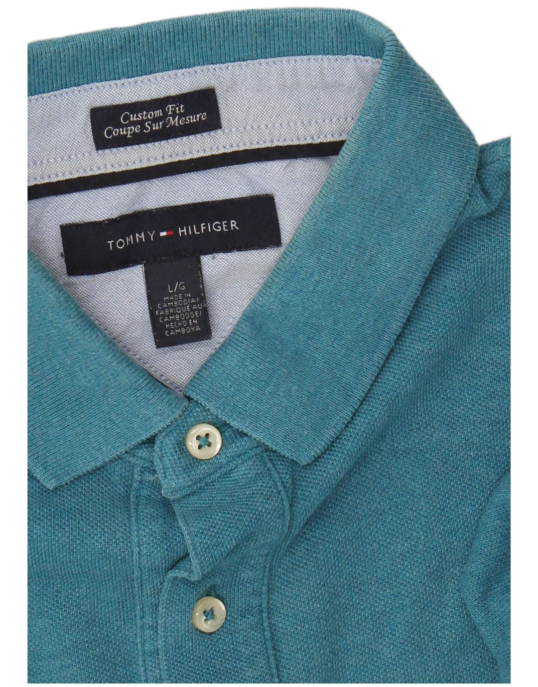Tricou polo personalizat pentru bărbați Tommy Hilfiger, albastru mare