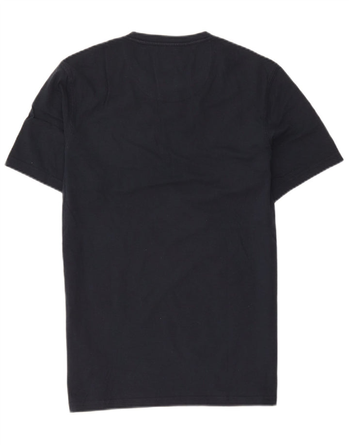 Tricou grafic Barbour croit pentru bărbați Top mediu din bumbac bleumarin