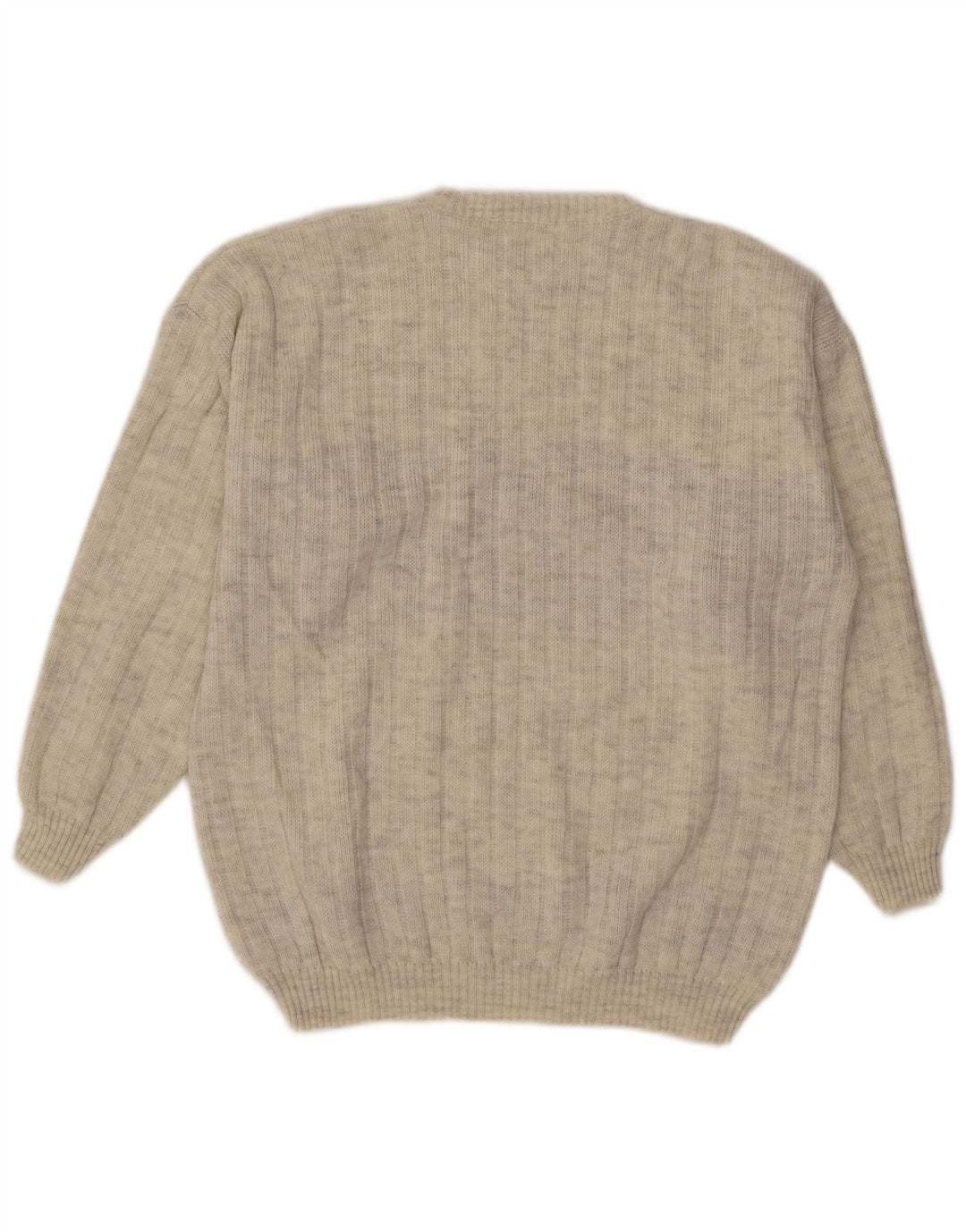 Pulover vintage pentru bărbați cu gât roșu, XL, gri Argyle/Diamond