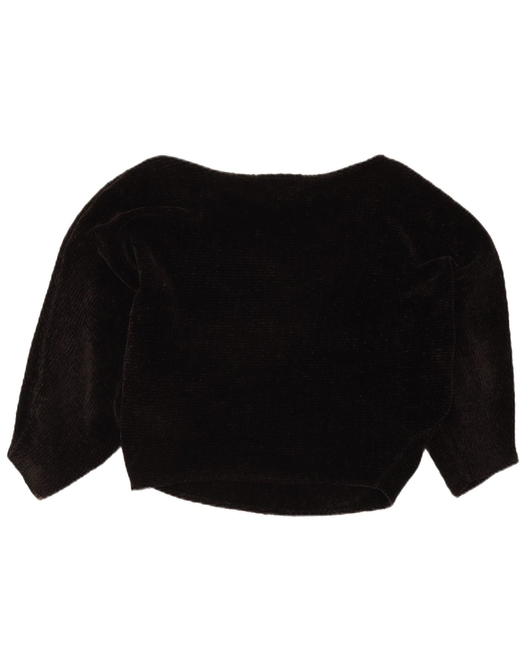Pulover supradimensionat pentru femei Zara, cu gât de barcă, UK 10 Poliester negru mic