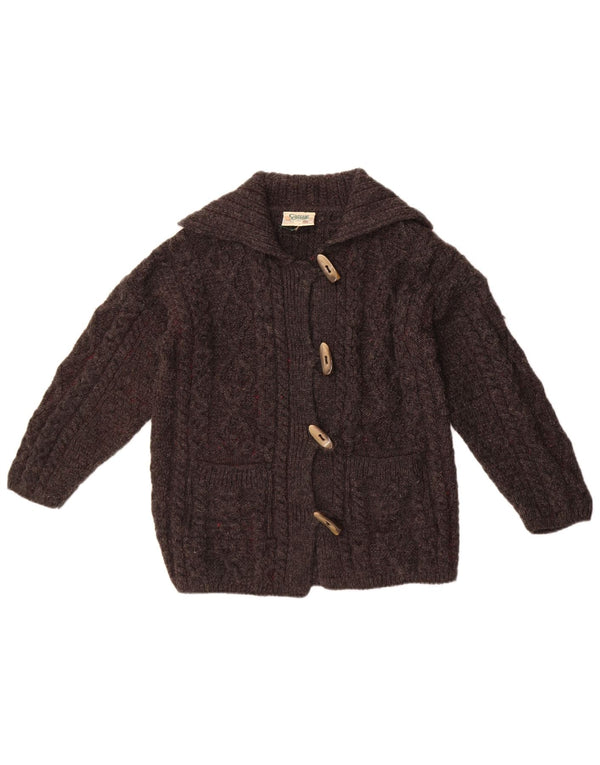 Pulover cardigan supradimensionat pentru femei Carraig Donn UK 6 XS Lână nouă gri