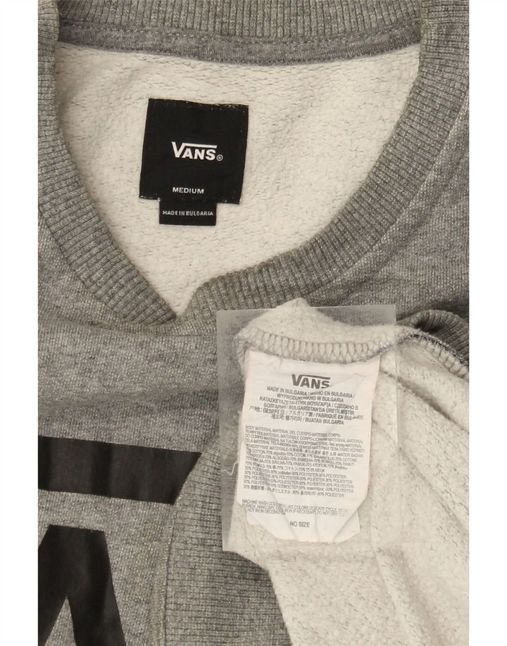 Hanorac grafic pentru bărbați VANS Pulover din bumbac gri mediu