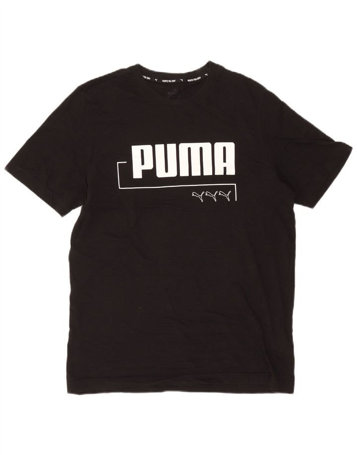 Tricou grafic Puma pentru bărbați Top mediu negru bumbac